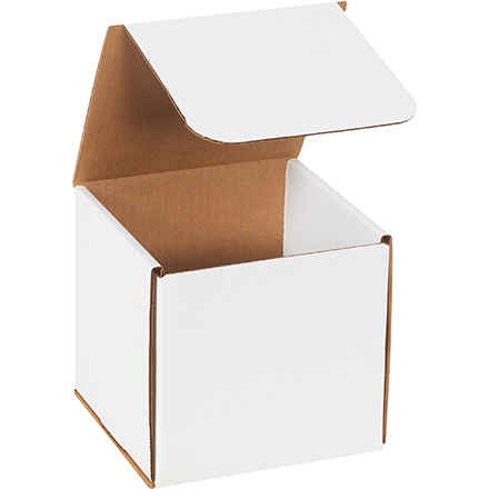 6 x 6 x 6" White Corrugated Mailers