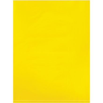 9 x 12" - 2 Mil Yellow Flat Poly Bags (100 Pack)