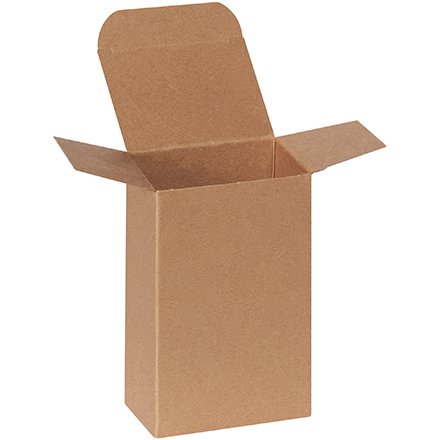 3 <span class='fraction'>1/2</span> x 2 <span class='fraction'>1/2</span> x 6 <span class='fraction'>3/4</span>" Heavy Duty Kraft Reverse Tuck Folding Cartons